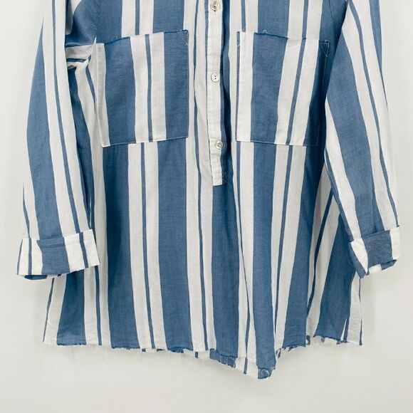 Show Me Your Mumu Sz Medium Stayton Tunic Top in Sailboat Stripe - Picture 4 of 9